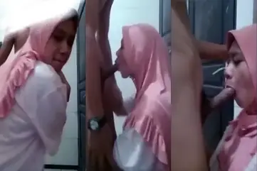 Bokep Indo Hijab Pink Sepong Kontol Panjang poster